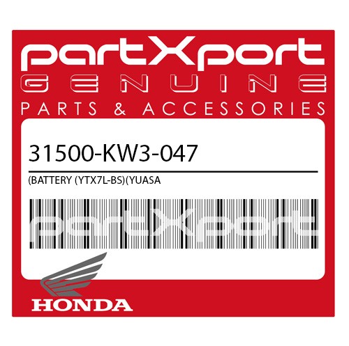 BATTERY (YTX7L-BS)(YUASA)