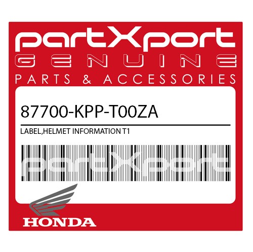 LABEL,HELMET INFORMATION T1