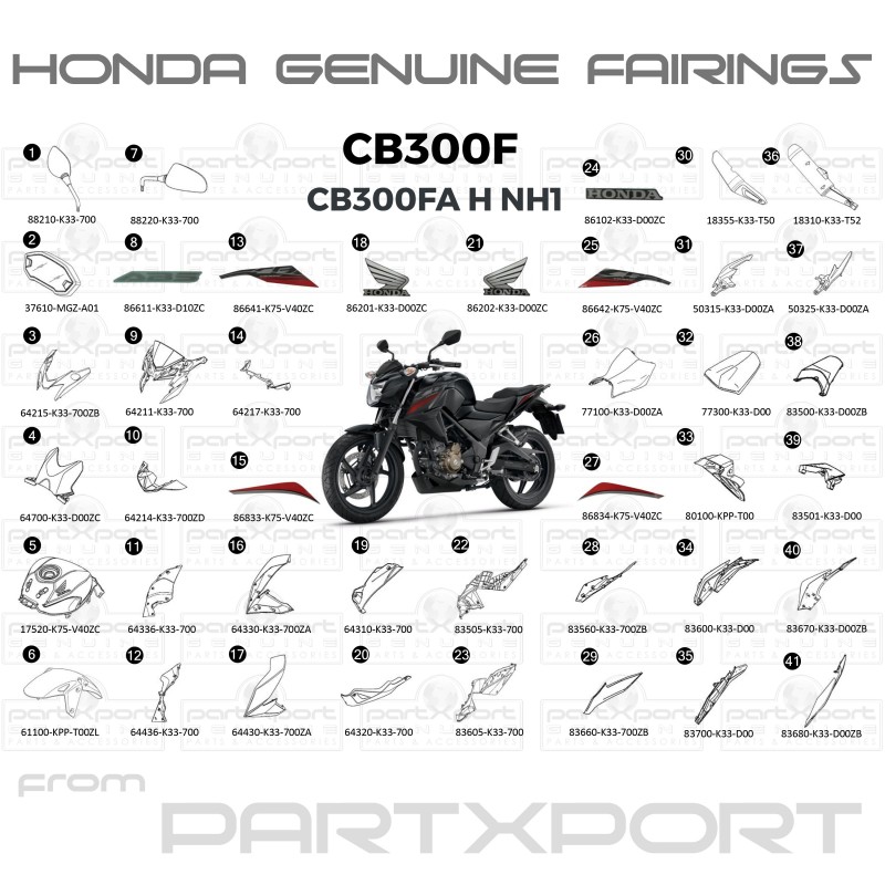 CB300F TYPE H NH1 FAIRINGS