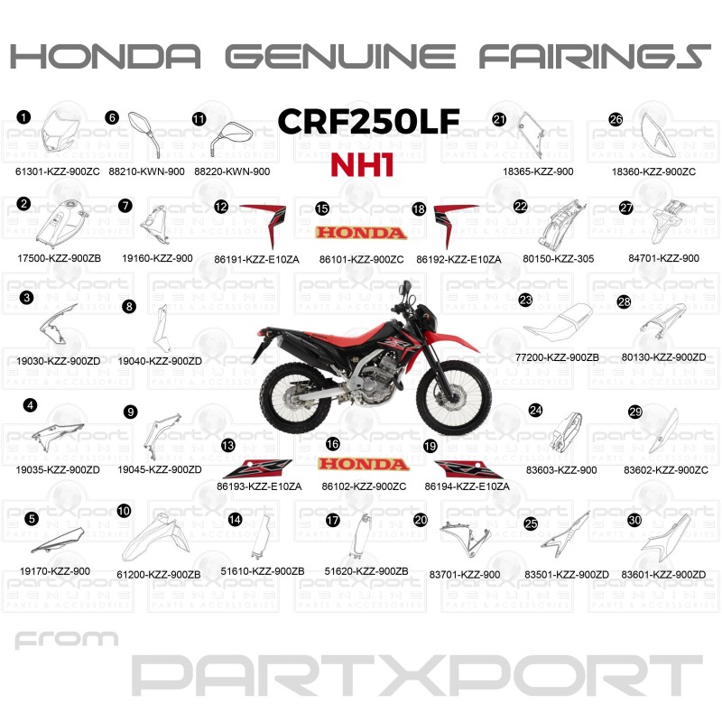 CRF250LF NH1 FAIRINGS