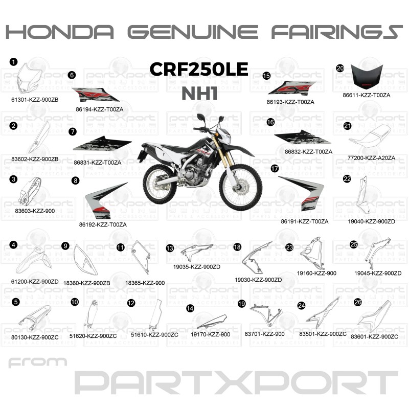 CRF250 LE NH1 FAIRINGS