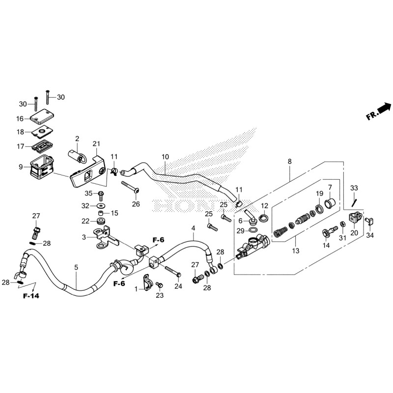 F-13 Rear Brake Master Cylinder