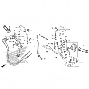 F-3 HANDLE LEVER-SWITCH-CABLE-MIRROR